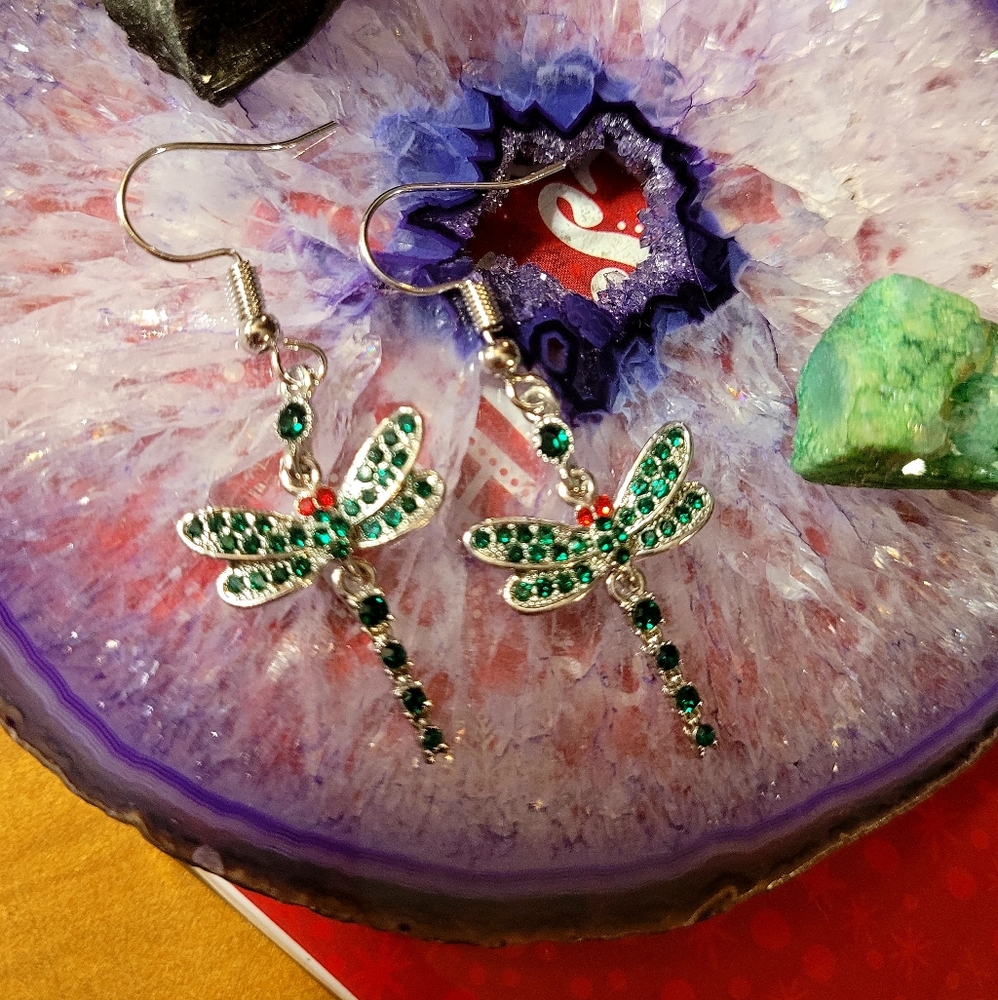 Jeweled Dragonfly Earrings